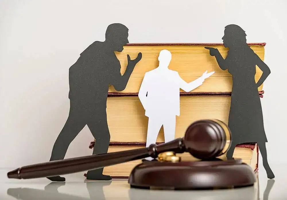 image of couple arguing through divorce Camborne