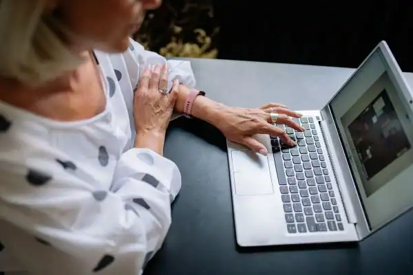 Image of woman attending online mediation Camborne services from Barker Mediation